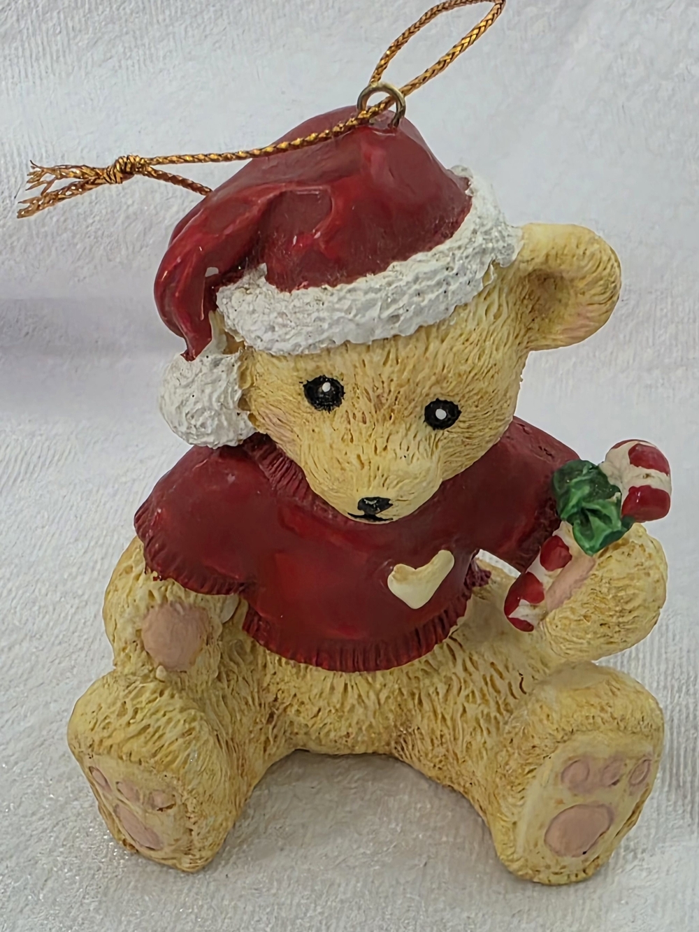 Claires 1995 Holiday Teddy Bear Ornament in Red Sweater